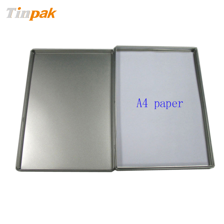 rectangular A4 size document tin